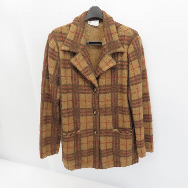 実際に弊社で買取させて頂いたCELINE/セリーヌ チェック柄 モヘア混 ジャケット 40