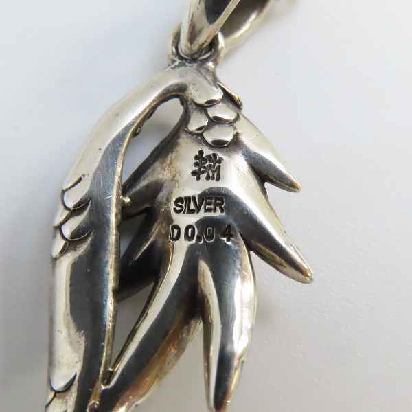 実際に弊社で買取させて頂いた【ギャラ付】Bloody Mary/ブラッディマリー Ice アイス ペンダント - 青鳥 w/ブルーダイヤモンドの画像 4枚目