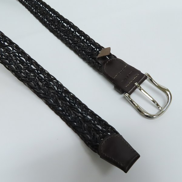 実際に弊社で買取させて頂いたPaul Smith collection/ポールスミスコレクション イントレチャート メッシュレザーベルトの画像 3枚目