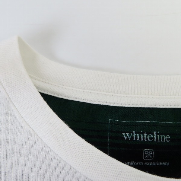 実際に弊社で買取させて頂いたuniform experiment/ユニフォーム エクスペリメント white line 胸ポケット カットソー/Tシャツ UE-167054/2の画像 4枚目