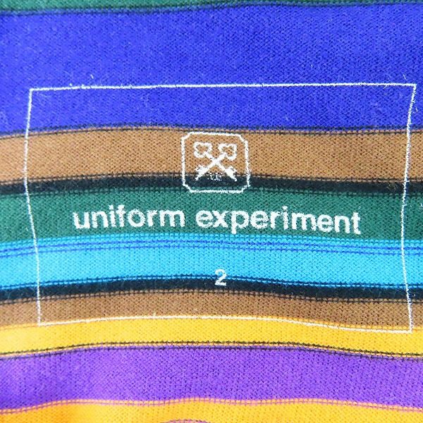 実際に弊社で買取させて頂いたuniform experiment/ユニフォーム エクスペリメント 21SS L/S CLASSIC BORDER ボーダーカットソー UE-210038/2の画像 2枚目