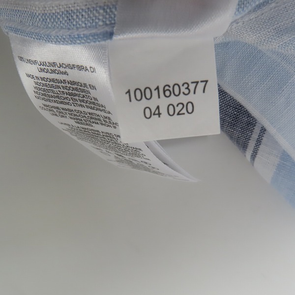 実際に弊社で買取させて頂いた【未使用】BROOKS BROTHERS/ブルックスブラザーズ ストライプ柄 半袖シャツ/Lの画像 4枚目