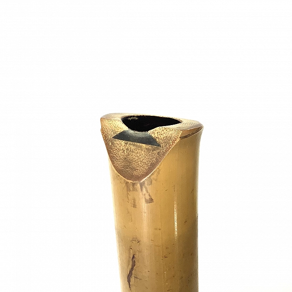 実際に弊社で買取させて頂いた尺八 在銘 鳳晴 二つ印 琴古流 銀輪巻き 全長61.5cm 和楽器の画像 1枚目