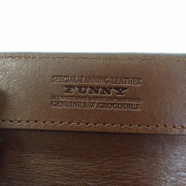 実際に弊社で買取させて頂いたFUNNY/ファニー グラブ ポロサスクロコダイル ミディアムウォレット 財布の画像 6枚目