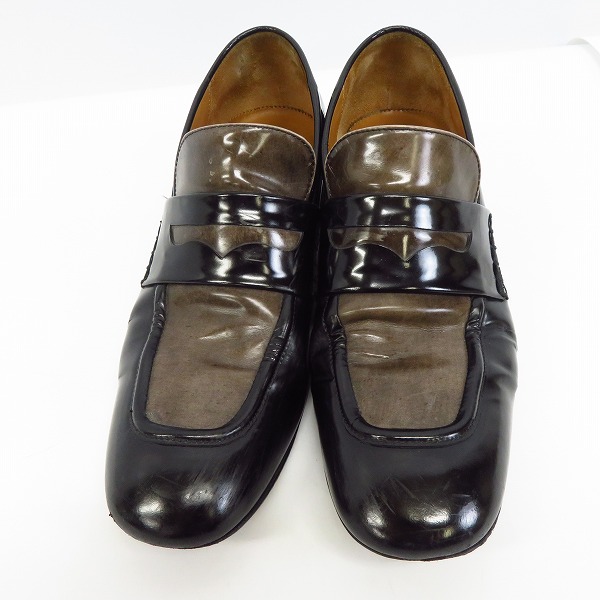 実際に弊社で買取させて頂いたMARC JACOBS/マークジェイコブス エナメル バイカラーローファーシューズ/41