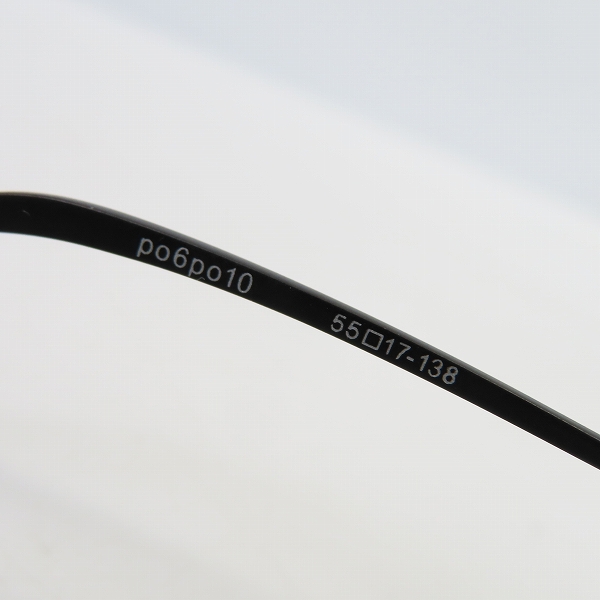 実際に弊社で買取させて頂いたless than human/レスザンヒューマン アンダーリム メガネフレーム po6po10 195nの画像 6枚目