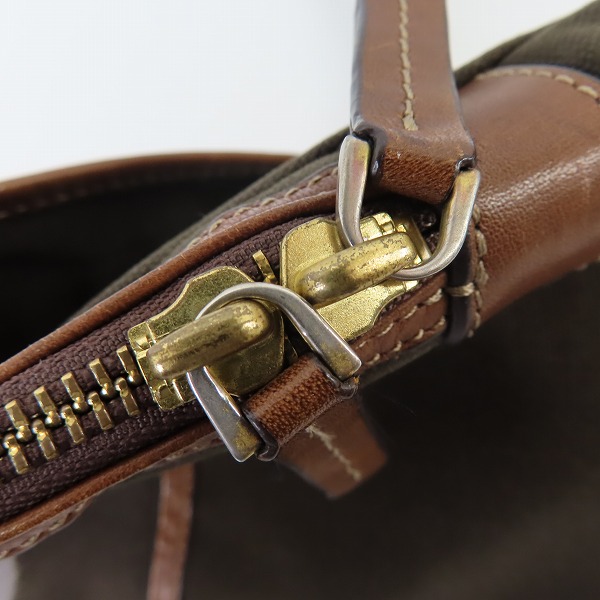 実際に弊社で買取させて頂いたPaul Smith/ポールスミス レザー/キャンバス コンビネーション ワンショルダーバッグの画像 6枚目