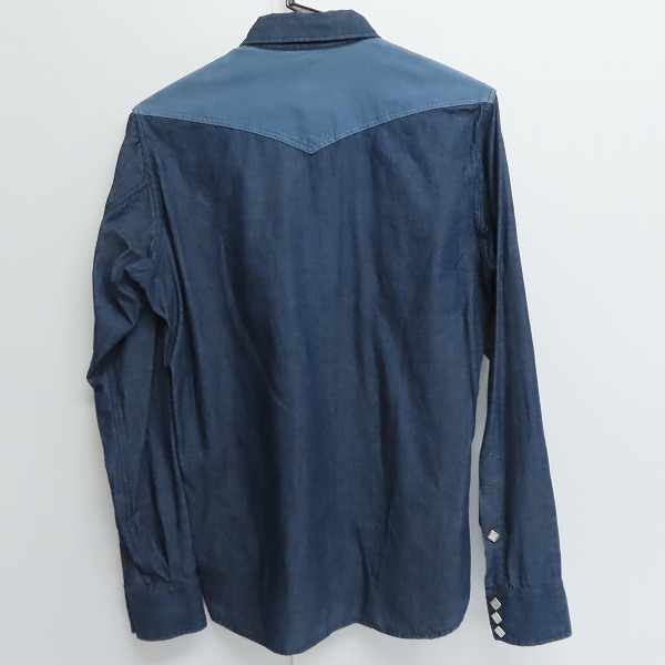 実際に弊社で買取させて頂いたuniform experiment/ユニフォームエクスペリメント 14SS ヨーク切替 ウエスタンシャツ UE-140056/2の画像 1枚目