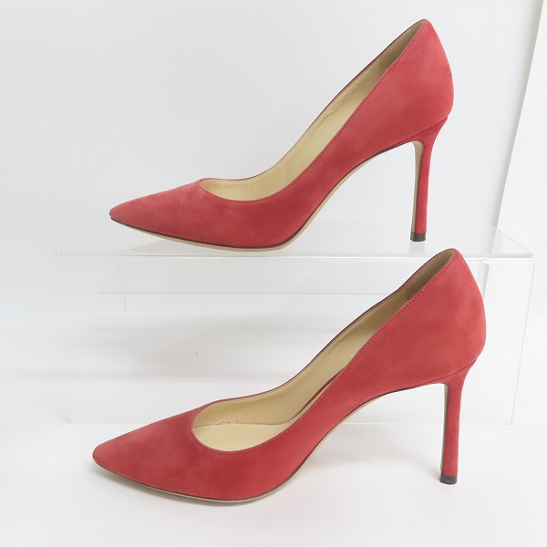 実際に弊社で買取させて頂いたJIMMY CHOO/ジミーチュウ スウェード パンプス レッド 35の画像 3枚目