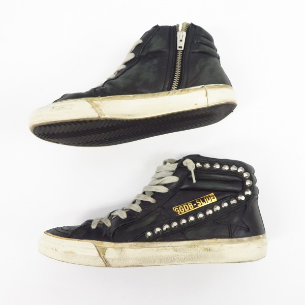 実際に弊社で買取させて頂いたGOLDEN GOOSE/ゴールデングース GGDB サイドジップ レザースニーカー/38の画像 3枚目