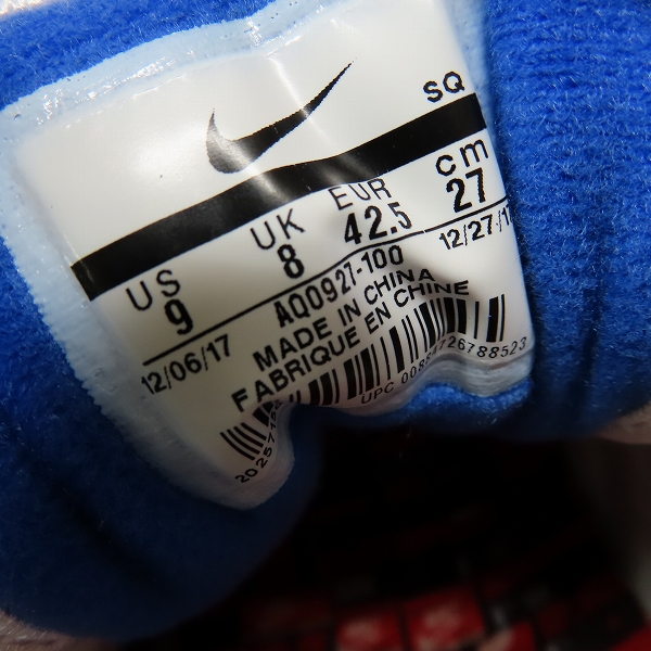 実際に弊社で買取させて頂いた【未使用】NIKE×atmos/ナイキ×アトモス AIR MAX 1 PRNT/ エアマックス1 プリント 'WE LOVE NIKE' AQ0927-100/27の画像 5枚目