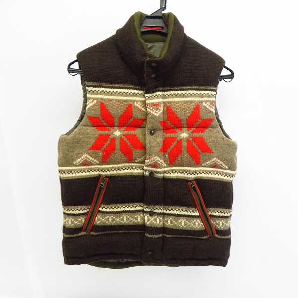 実際に弊社で買取させて頂いたTOMORROWLAND/トゥモローランド ネイティブ柄 リバーシブル ダウンベスト/M