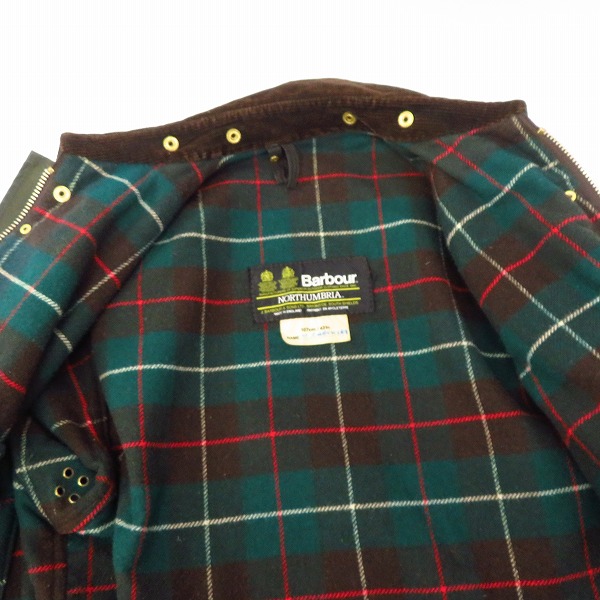 実際に弊社で買取させて頂いたBarbour/バブアー NORTHUMBRIA/ノーザンブリア ジャケット/107cm/42inの画像 6枚目