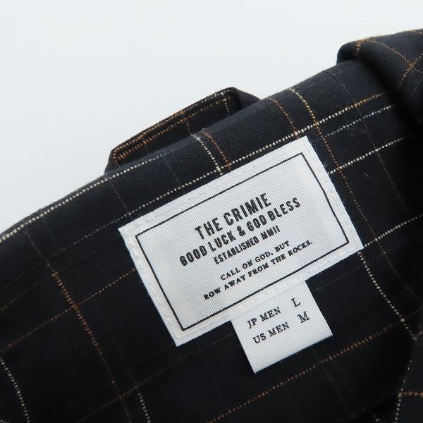 実際に弊社で買取させて頂いたTHE CRIMIE/クライミー 長袖チェックシャツ/Lの画像 2枚目