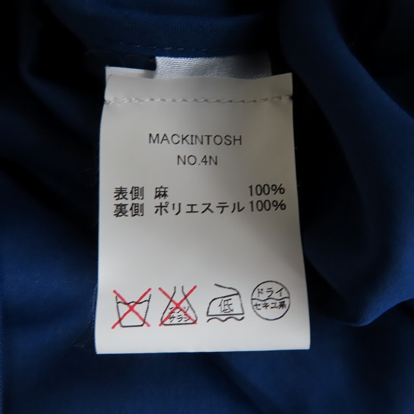 実際に弊社で買取させて頂いたMACKINTOSH/マッキントッシュ インディゴ フーデッドコート 36の画像 3枚目