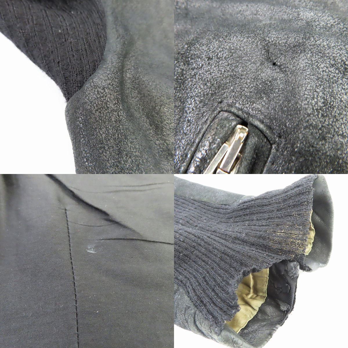 実際に弊社で買取させて頂いたRick Owens/リックオウエンス レディース ラムレザー ライダースジャケット RO 1743/38の画像 6枚目