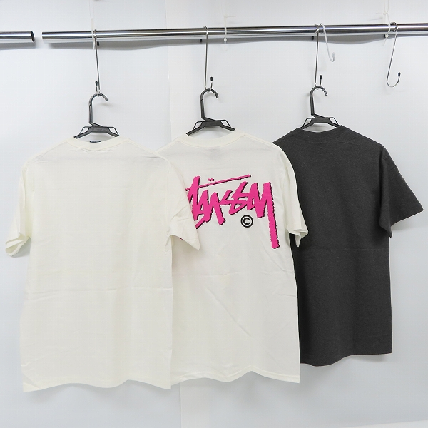 実際に弊社で買取させて頂いた【未使用】STUSSY/ステューシー キリン/クラウンスカル/トランペット 刺繍/プリント 半袖 Tシャツ/M 3点セットの画像 1枚目