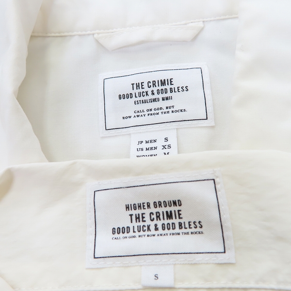 実際に弊社で買取させて頂いたTHE CRIMIE/クライミー 半袖ボタンシャツ ホワイト/S 2点セットの画像 2枚目