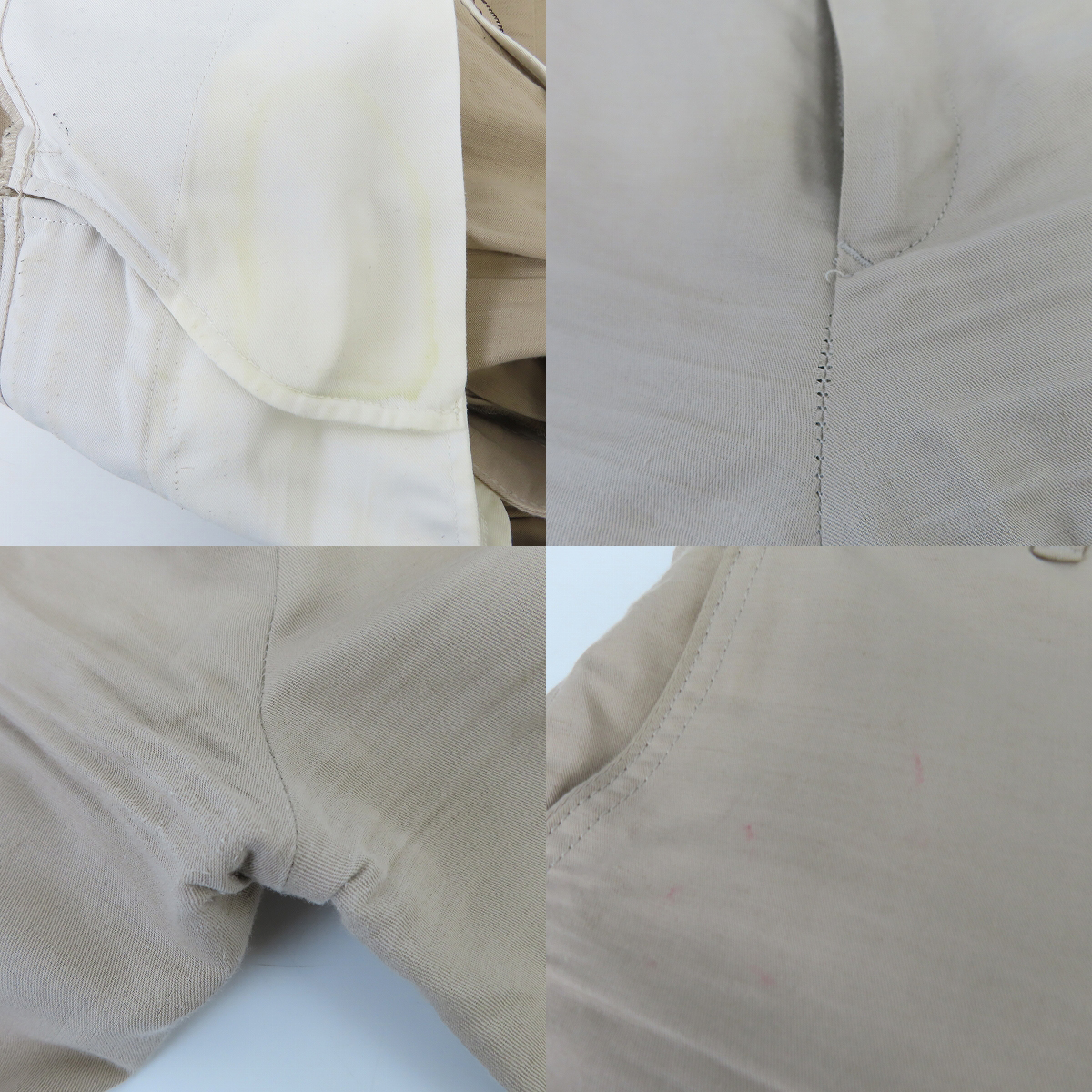 実際に弊社で買取させて頂いたBELSTAFF/ベルスタッフ リネンサファリスーツ セットアップ ベージュ 38/31の画像 6枚目