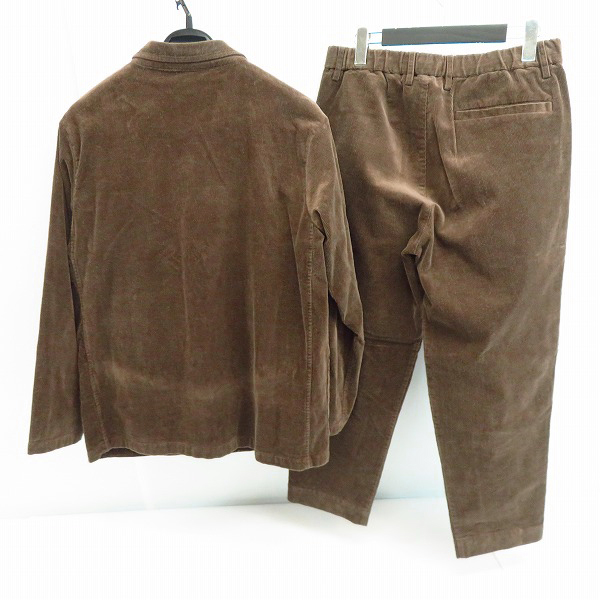 実際に弊社で買取させて頂いた417 by EDIFICE/エディフィス コーデュロイ生地 2Bテーラードジャケット/パンツ セットアップ ブラウン/Mの画像 1枚目