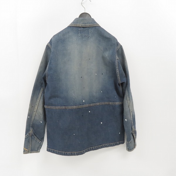 実際に弊社で買取させて頂いたTHE CRIMIE/クライミー ダメージ加工 デニムジャケット/Lの画像 1枚目