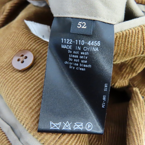 実際に弊社で買取させて頂いたUNITED ARROWS/ユナイテッドアローズ コーデュロイジャケット/パンツ セットアップ/52/50の画像 3枚目