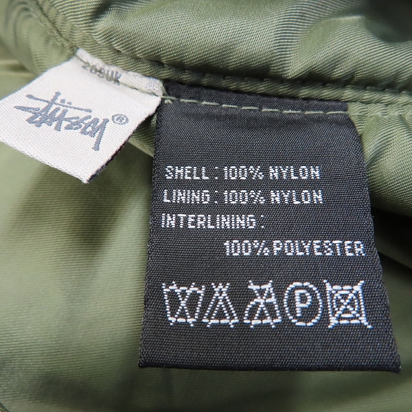 実際に弊社で買取させて頂いたSTUSSY×fragment design×ALPHA/ステューシー×フラグメント×アルファ 25周年記念 MA-1 フライトジャケット/Lの画像 3枚目