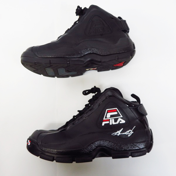 実際に弊社で買取させて頂いたFILA/フィラ 21FW Grant Hill 2/グランドヒル 25th Anniversary Black 25周年 1BM01374-014/27.5の画像 3枚目