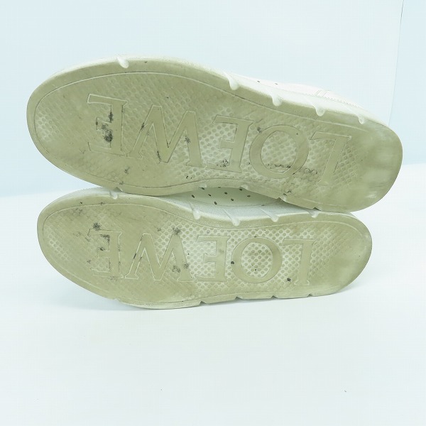 実際に弊社で買取させて頂いたLOEWE/ロエベ アナグラムロゴ グレインレザー ソフトスニーカー ローカット 40 の画像 2枚目