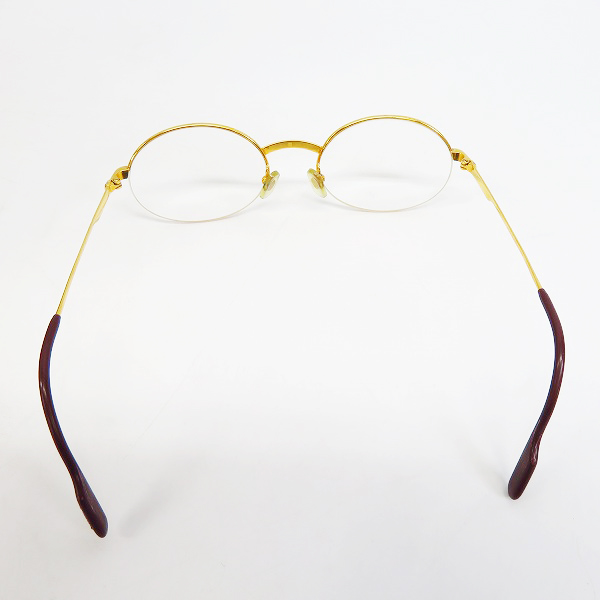実際に弊社で買取させて頂いたCartier/カルティエ ハーフリム 度入り 眼鏡/メガネフレームの画像 2枚目