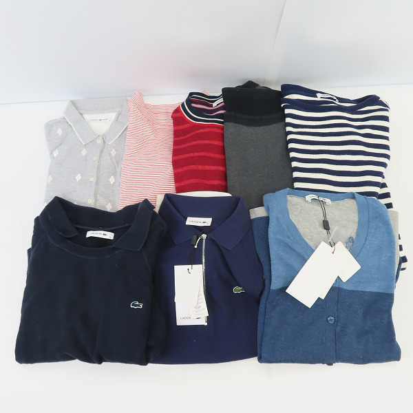 実際に弊社で買取させて頂いた【未使用含む】LACOSTE/ラコステ セーター/ポロシャツ等 8点セット
