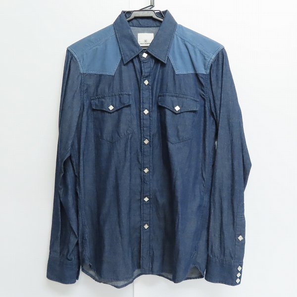 実際に弊社で買取させて頂いたuniform experiment/ユニフォームエクスペリメント 14SS ヨーク切替 ウエスタンシャツ UE-140056/2