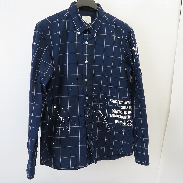 実際に弊社で買取させて頂いたuniform experiment/ユニフォームエクスペリメント DRIPPING MIL B.D SHIRT 長袖シャツ UE-202031/2