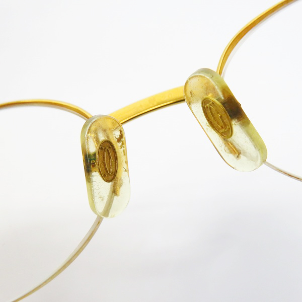 実際に弊社で買取させて頂いたCartier/カルティエ ハーフリム 度入り 眼鏡/メガネフレームの画像 3枚目