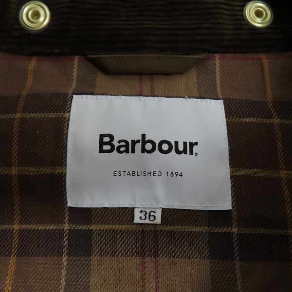 実際に弊社で買取させて頂いたBarbour/バブアー OS BURGHLEY-MU-TECH/ナイロン カーキ ロングコート 2002271/36の画像 2枚目