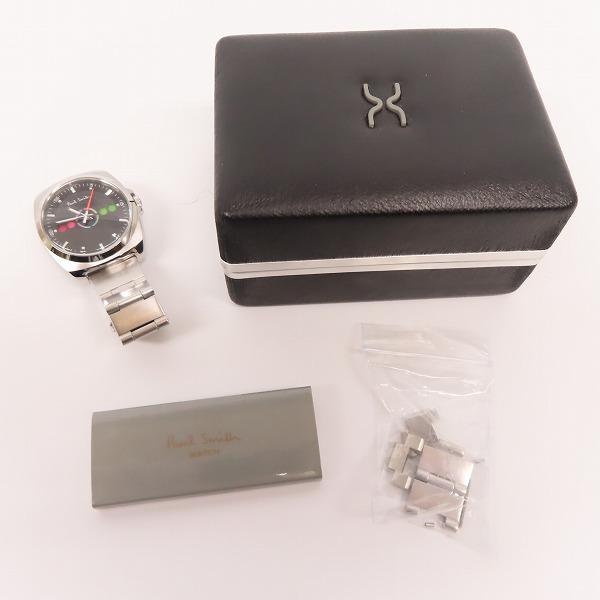 実際に弊社で買取させて頂いたPaulSmith/ポールスミス ファイブアイズ クオーツ腕時計 F335-T010482【動作未確認】の画像 5枚目
