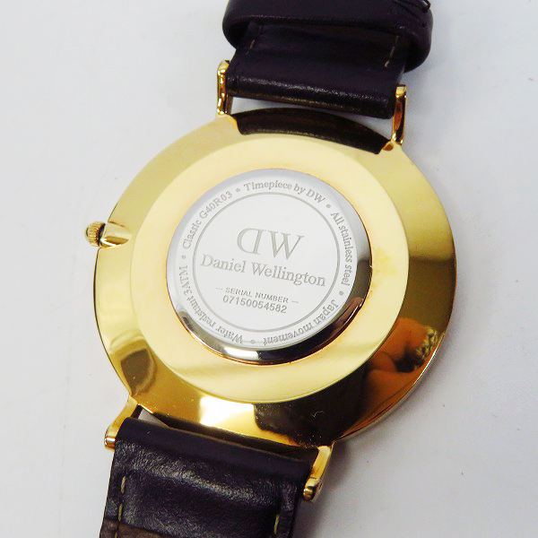 実際に弊社で買取させて頂いたDaniel Wellington/ダニエルウェリントン CLASSIC SHEFFIELD 腕時計/ウォッチ 替えベルト付きの画像 3枚目