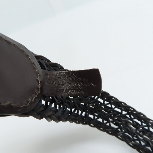 実際に弊社で買取させて頂いたPaul Smith collection/ポールスミスコレクション イントレチャート メッシュレザーベルトの画像 1枚目