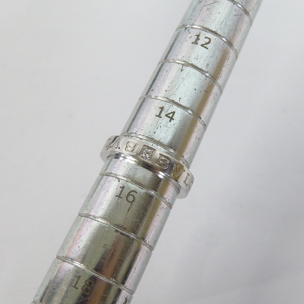 実際に弊社で買取させて頂いたBVLGARI/ブルガリ リング ダブルロゴ 1ダイヤ 750WG 15.5号の画像 8枚目