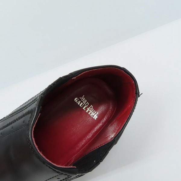 実際に弊社で買取させて頂いたJean Paul Gaultier/ジャンポールゴルチエ ウイングチップ レザーシューズ/40の画像 4枚目
