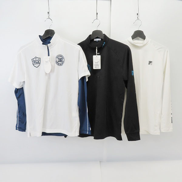 実際に弊社で買取させて頂いた【未使用含む】FILA/フィラ GOLF ポロシャツ等 ゴルフウエア L 5点セットの画像 1枚目