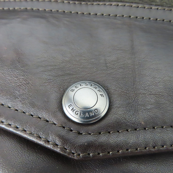 実際に弊社で買取させて頂いたBELSTAFF/ベルスタッフ B-3 羊毛皮 リアルムートン ジャケット/48の画像 6枚目