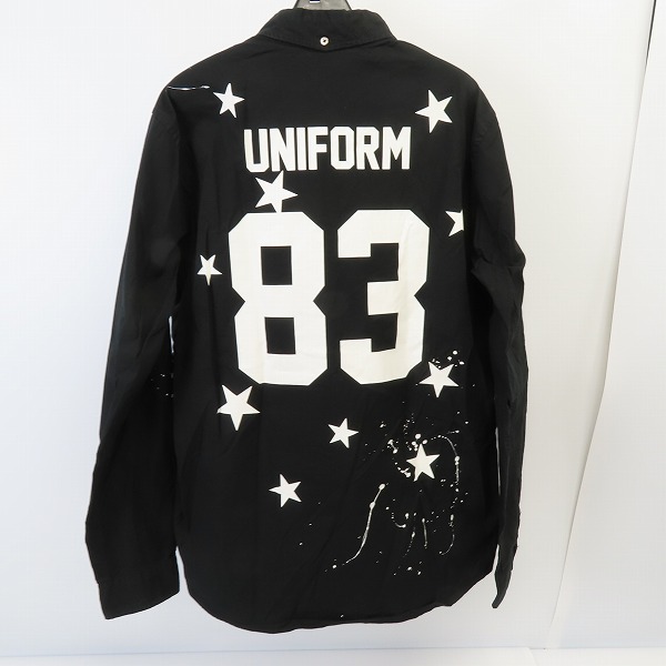 実際に弊社で買取させて頂いたuniform experiment/ユニフォームエクスペリメント ペイント加工 ナンバリング 長袖シャツ UE-160052/3の画像 1枚目