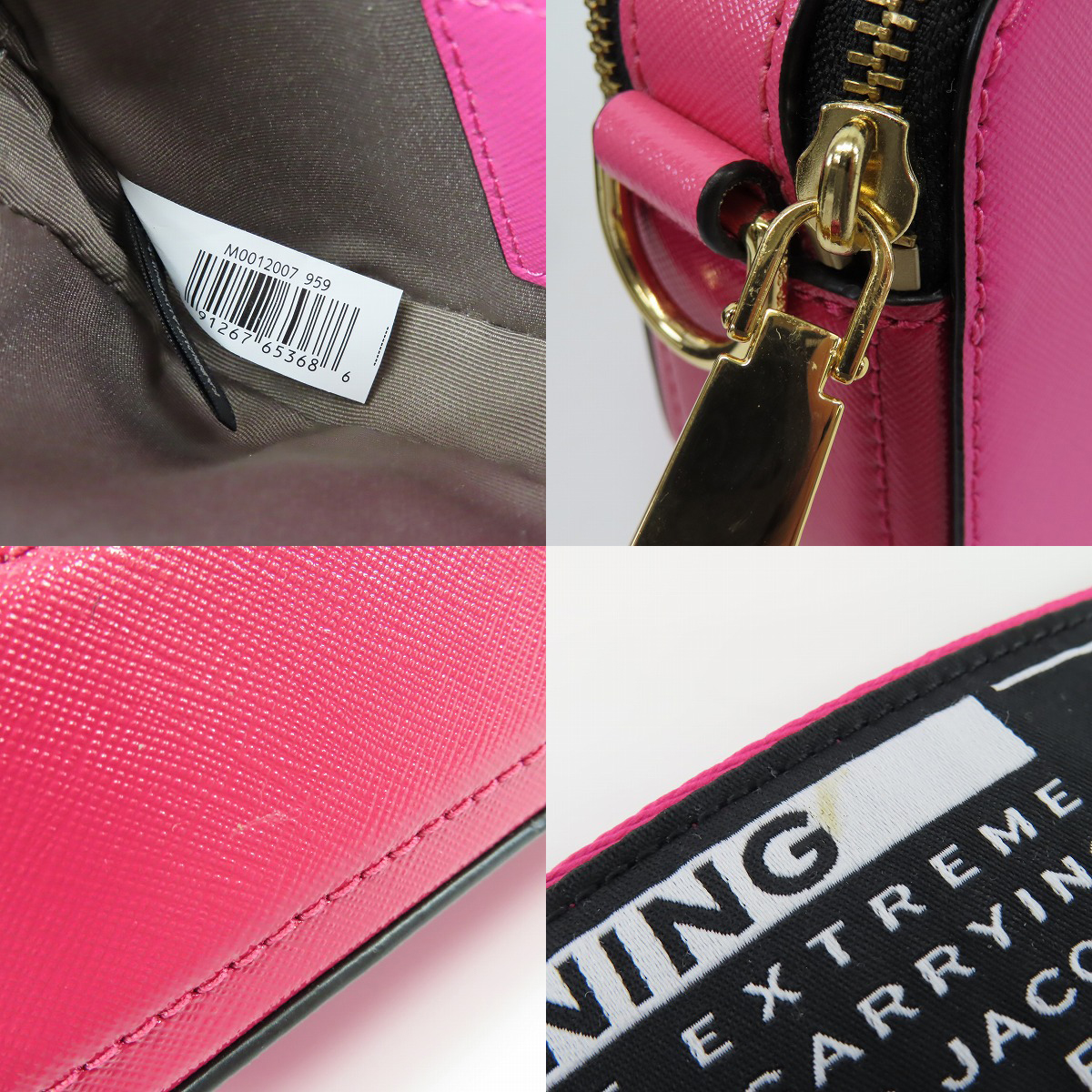 実際に弊社で買取させて頂いたMARC JACOBS/マークジェイコブス SNAPSHOT スナップショット ショルダーバッグ M0012007 ピンクの画像 5枚目