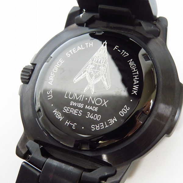 実際に弊社で買取させて頂いたLUMINOX/ルミノックス F-117 NIGHTHAWK/ナイトホーク 3400シリーズの画像 3枚目