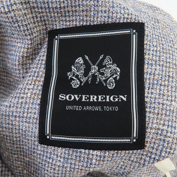 実際に弊社で買取させて頂いたSOVEREIGN UNITED ARROWS/ユナイテッドアローズ リネン混 3Bテーラードジャケット/52の画像 2枚目