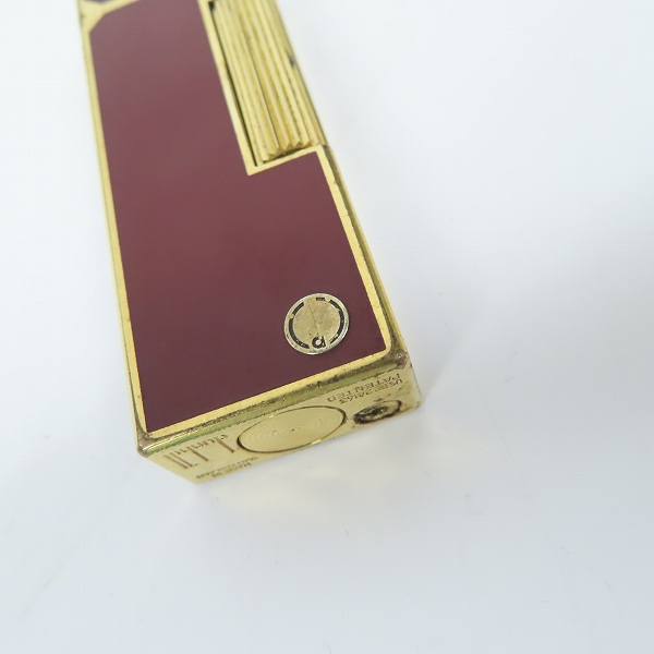 実際に弊社で買取させて頂いたdunhill/ダンヒル サイドローラーガスライター レッド×ゴールドの画像 6枚目
