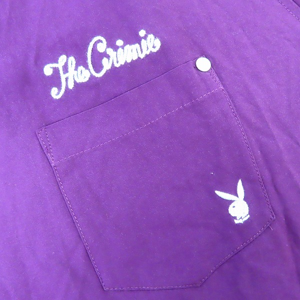 実際に弊社で買取させて頂いたPLAYBOY×THE CRIMIE/プレイボーイ×クライミー ベッドフォト開襟シャツ/XLの画像 4枚目