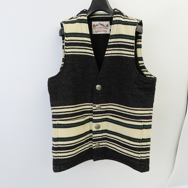 実際に弊社で買取させて頂いたCALEE/キャリー MELTON WOOL BORDER VEST ウールベスト/L