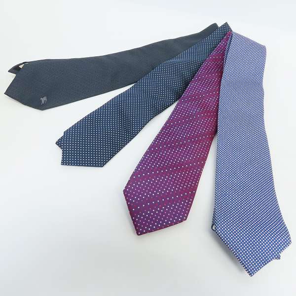実際に弊社で買取させて頂いたBURBERRY/バーバリー PaulSmith/ポールスミス 他 ネクタイ ドット柄 4点セット